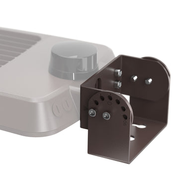 Achieve optimal lighting coverage with a rugged trunnion mount that allows smooth angle adjustments and secure placement.